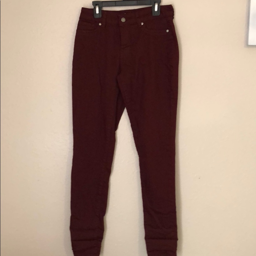 Maroon skinny jeans